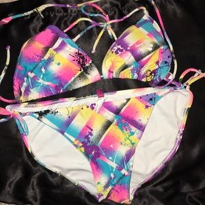 OP Multi-Colored Bikini Set